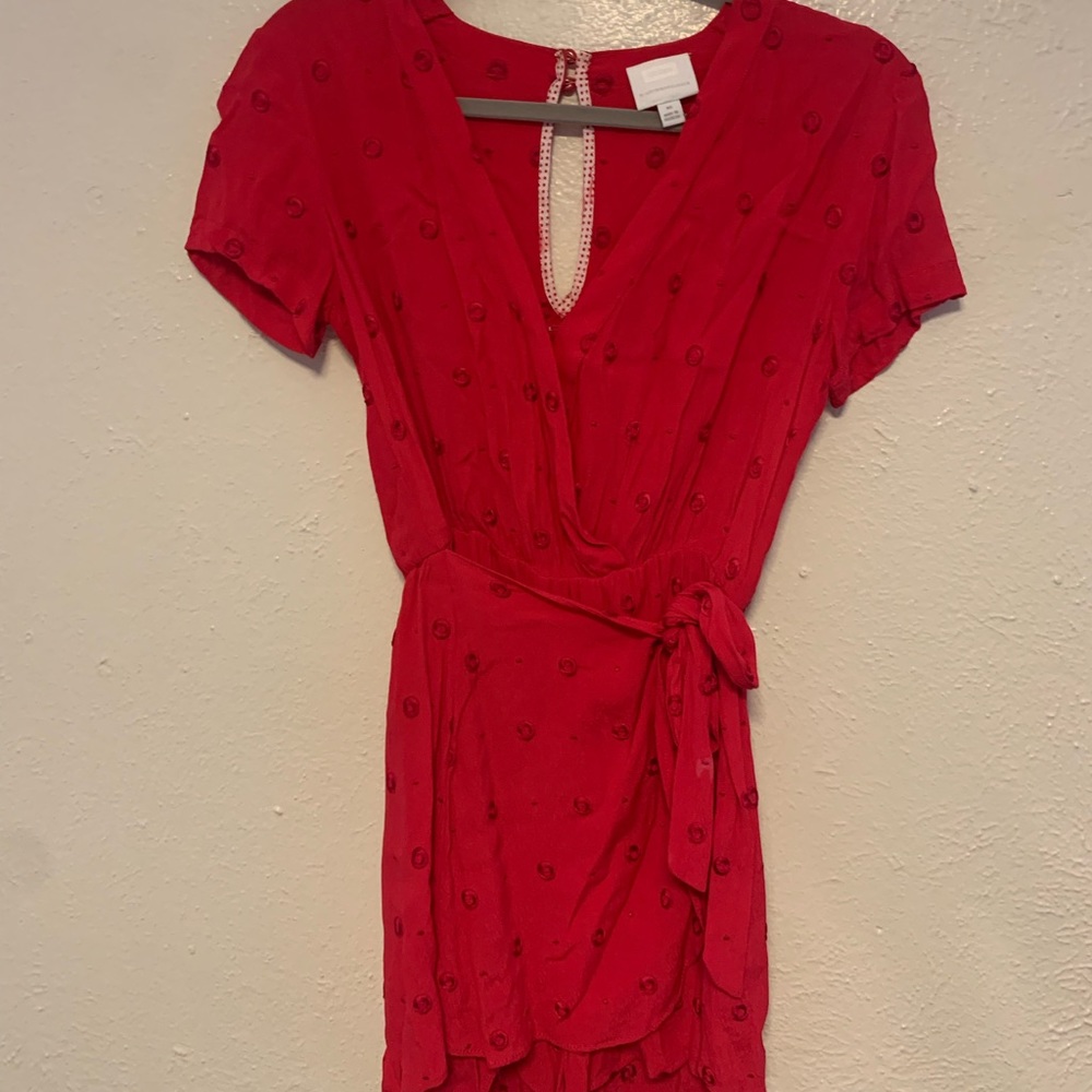 Anthropologie Hot Pink Romper